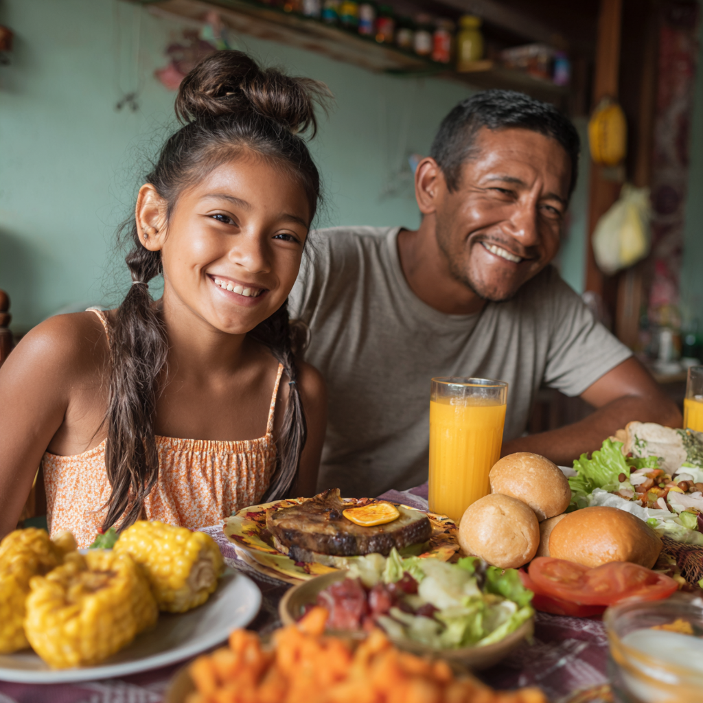 Hombre colombiano maduro sonriente realizando ejercicio al aire libre en un parque, mostrando vitalidad y bienestar físico